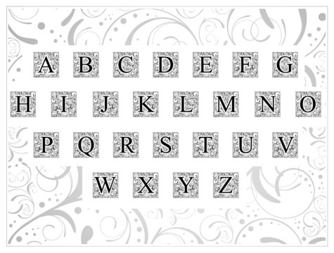 English Alphabet Decorative Font