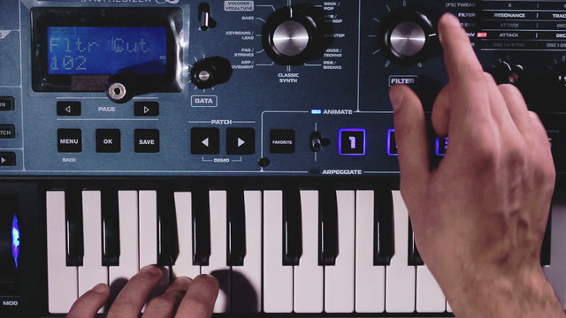 DJ using his midi controller
