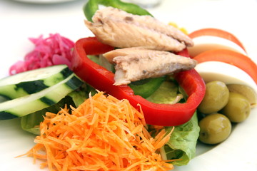 Salad on plate Spain