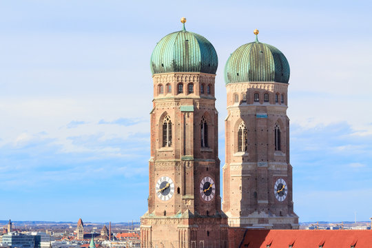 Two towers of Frauenkirche in Munich