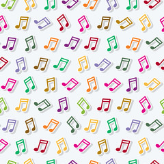 Seamless pattern with notes