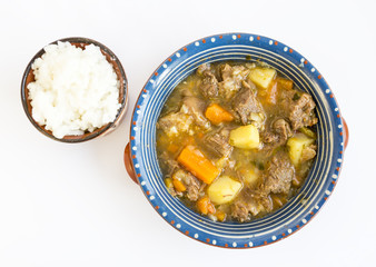 Beef stew with rice