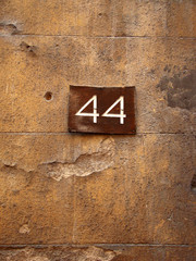 weathered number forty-four, 44
