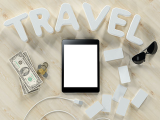 Traveling mock up business template. High resolution.