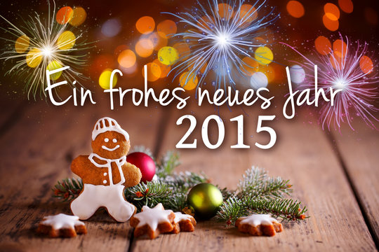Grußkarte - Frohes neues Jahr 2015