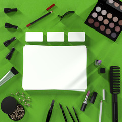 Mockup business template. make-up