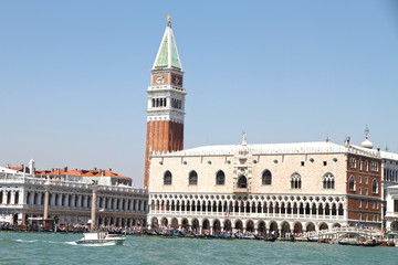 Fototapeta na wymiar St Mark's Campanile, Doge's Palace, Venice, Italy