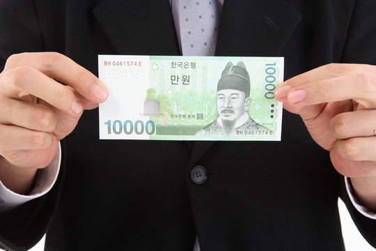 돈 컨셉 손 클로즈업