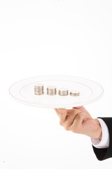 돈 컨셉 손 클로즈업