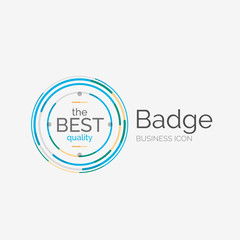 Thin line neat design logo, premium quality stamp