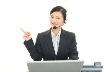 笑顔のオペレーター