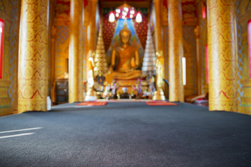 Fototapeta premium Golden Buddha statue in temple