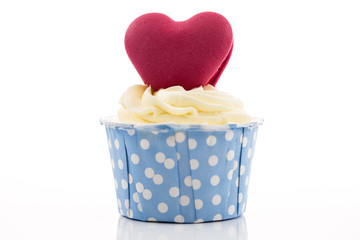 Tasty cupcake with butter cream