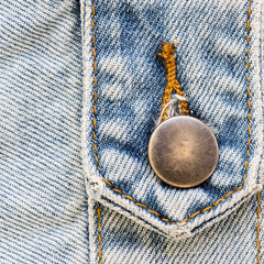jeans denim clothing with metal button on clothing textile indus