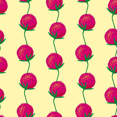 Pattern with clover flowers