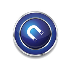 Magnet Blue Vector Icon Button