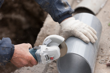 Fototapeta premium 新築住宅の水道工事