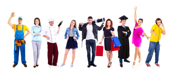 Obraz premium People of different professions and occupations in collage