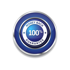 Money Back Blue Vector Icon Button