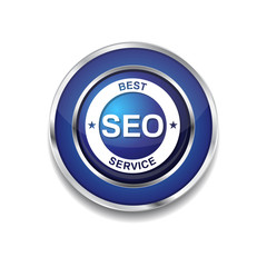 SEO Blue Vector Icon Button