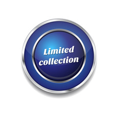 Limited Collection Blue Vector Icon Button
