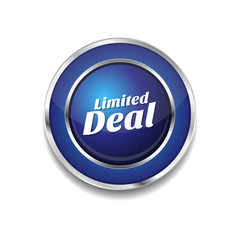 Limited Deal Blue Vector Icon Button