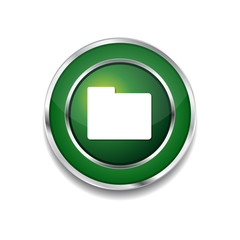 Folder Green Vector Icon Button