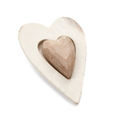 coeur en bois beige