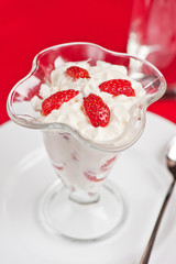 strawberry with cream