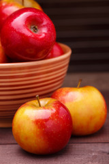 red ripe apples