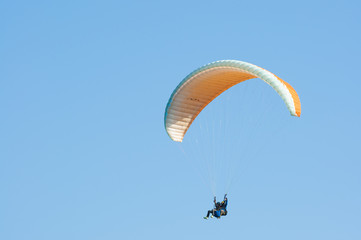 First flight with a tandem paragliding instructor