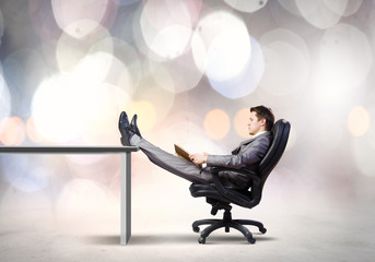 Businessman in chair