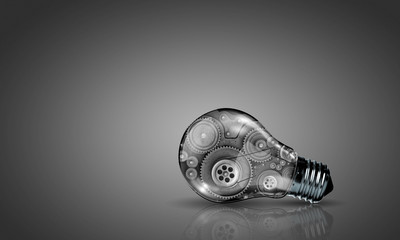 Light bulb with gears