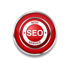 SEO Red Vector Icon Button
