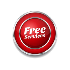 Free Services Red Vector Icon Button