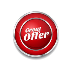 Great Offer Red Vector Icon Button