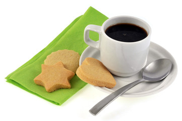 Tasse de café et biscuits