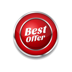 Best Offer Red Vector Icon Button