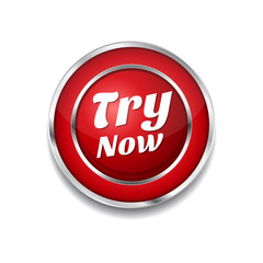 Try Now Red Vector Icon Button