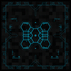 Futuristic Graphic User Interface.