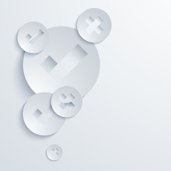 Vector yes or no infographic background.