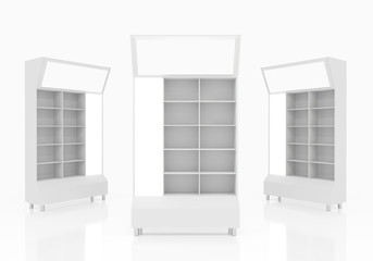 White shelves