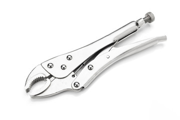 adjustable pliers on white background