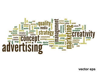 Vector conceptual advertising business word cloud