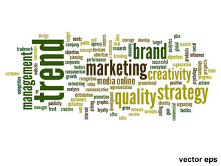 Vector conceptual business word cloud