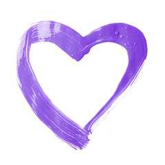 Heart shape brush stroke frame