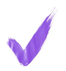 Oil paint brush stroke yes tick mark