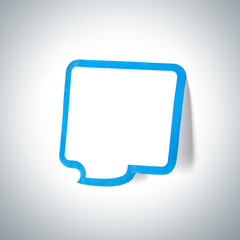 Speech bubble sticky notes. With radial gradient background. 