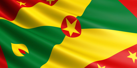 Grenada flag. - obrazy, fototapety, plakaty