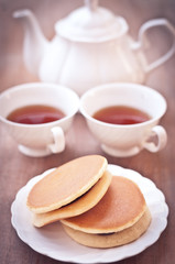 Dorayaki Japanese Traditional Pancake Dessert, warm tone